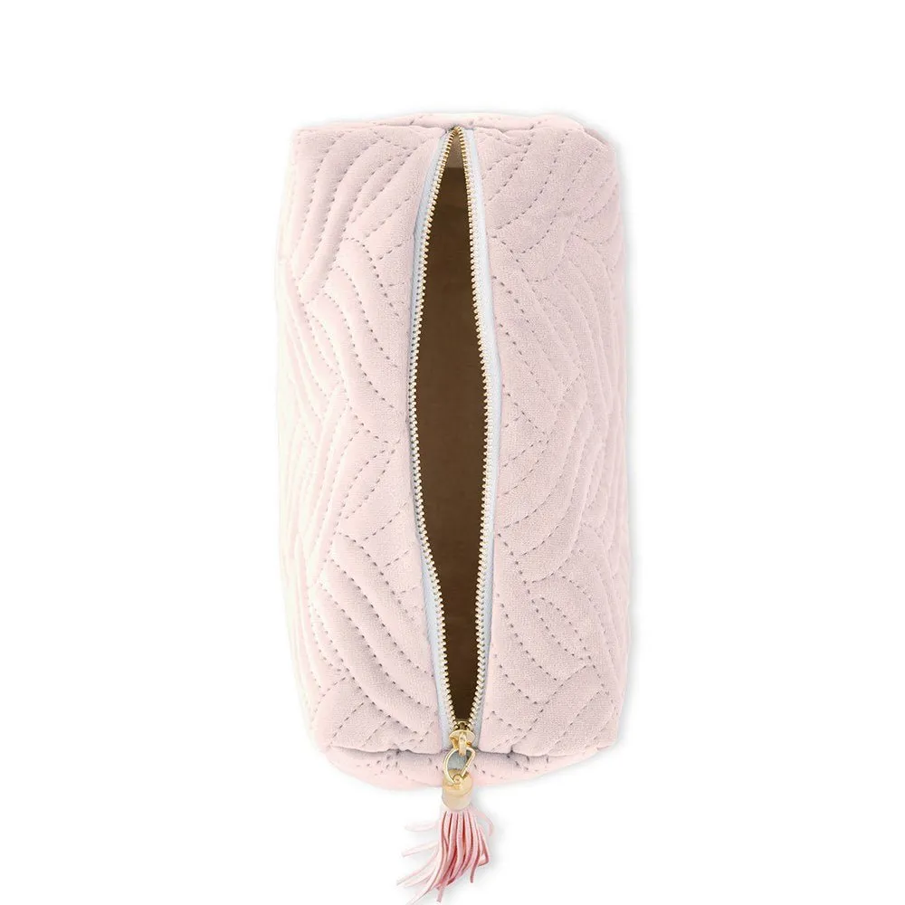 Pink Velvet Makeup Bag