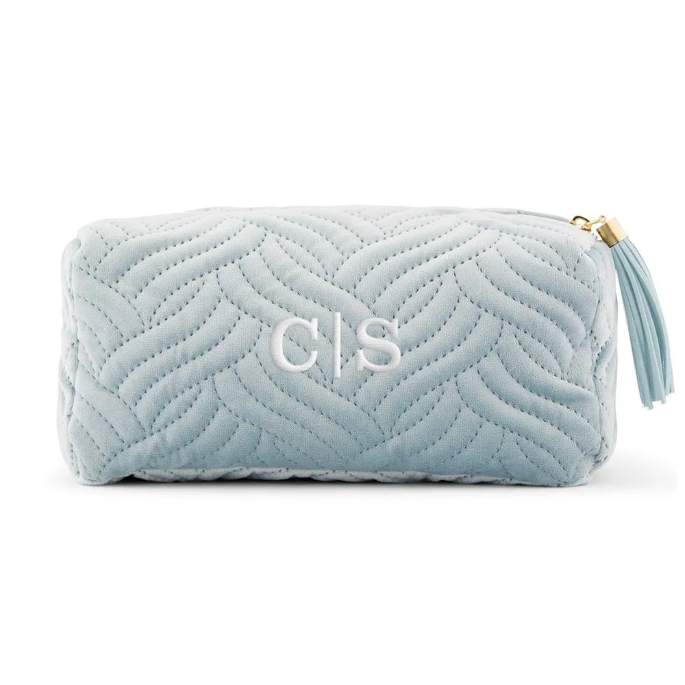 Pink Velvet Makeup Bag