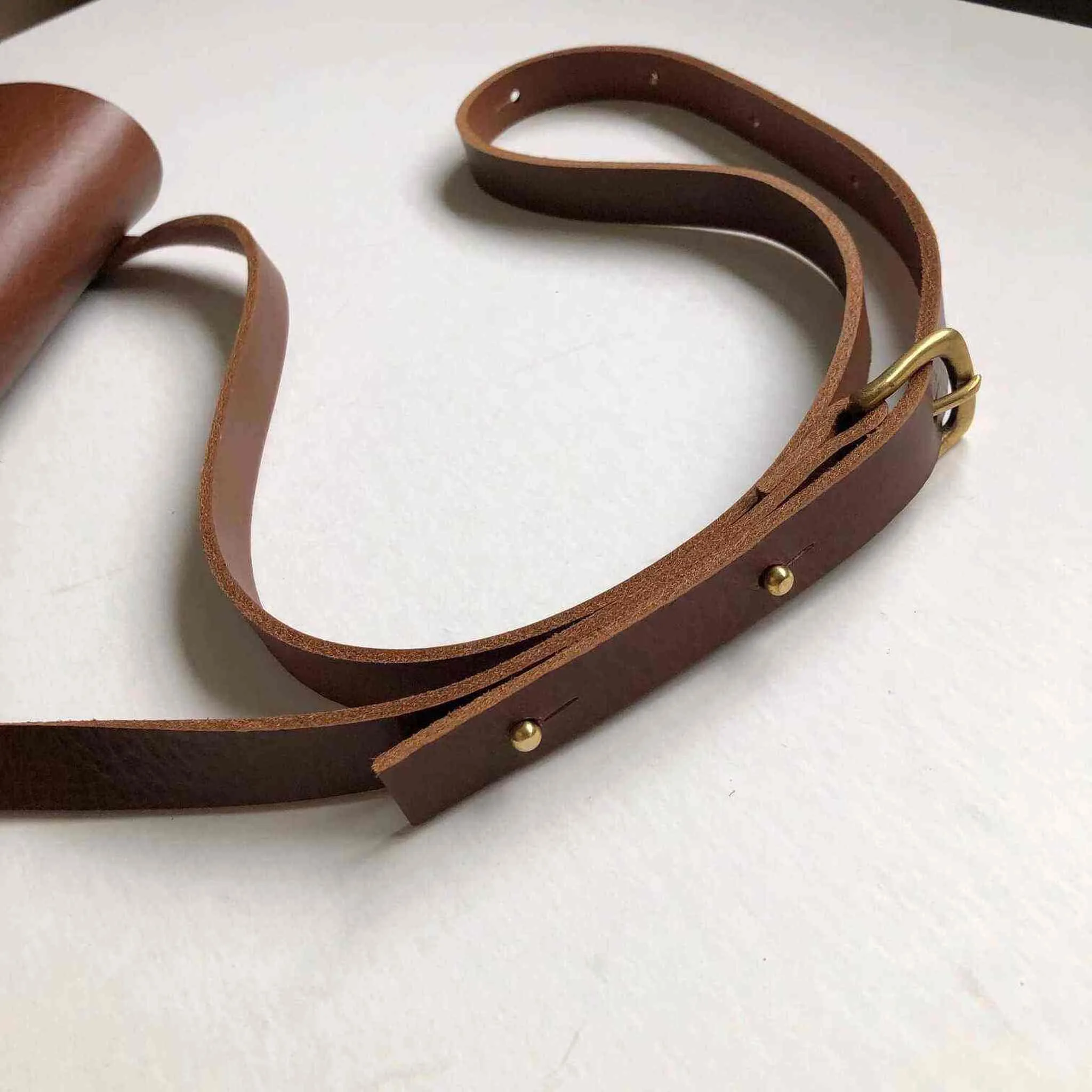 Pioneer Midi Tan Leather Crossbody Bag