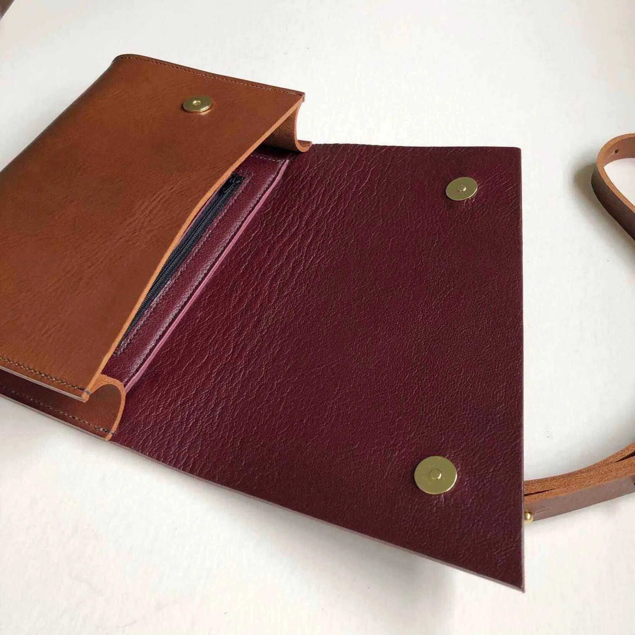 Pioneer Midi Tan Leather Crossbody Bag