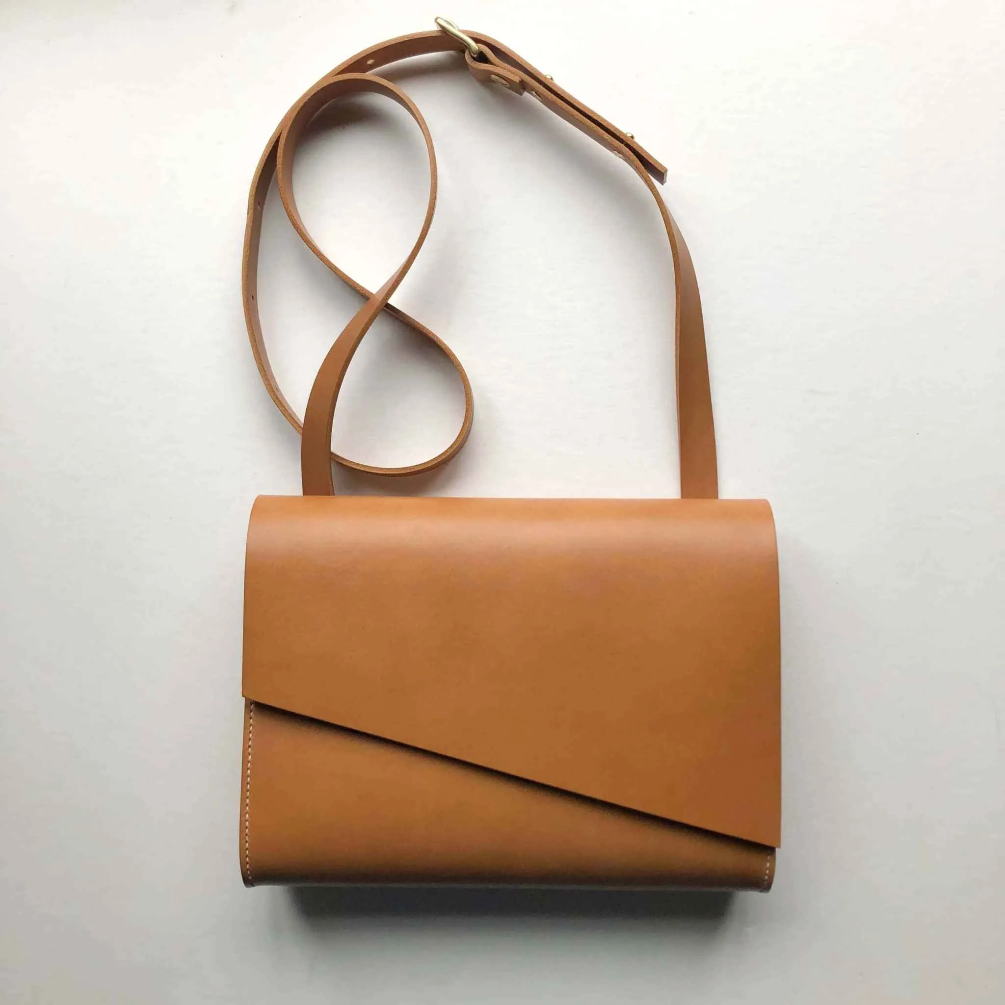 Pioneer Midi Tan Leather Crossbody Bag