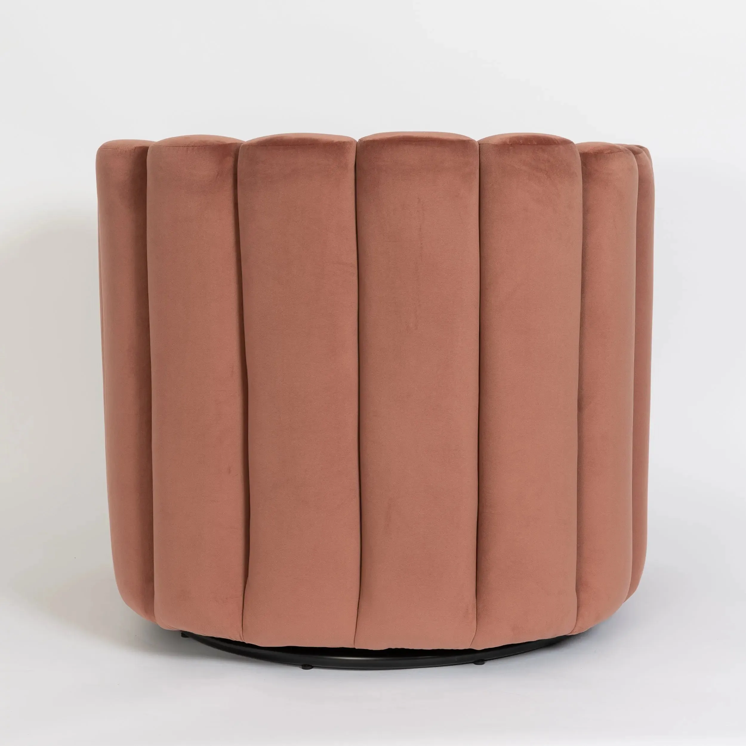 Piper Velvet Swivel Accent Chair Pink