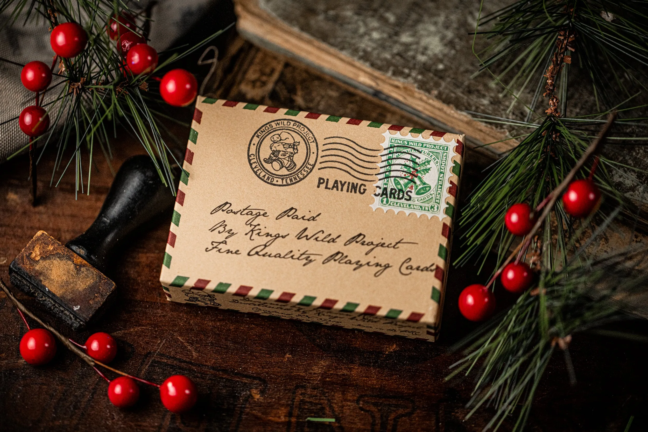Postage Paid Christmas - Green Gilded