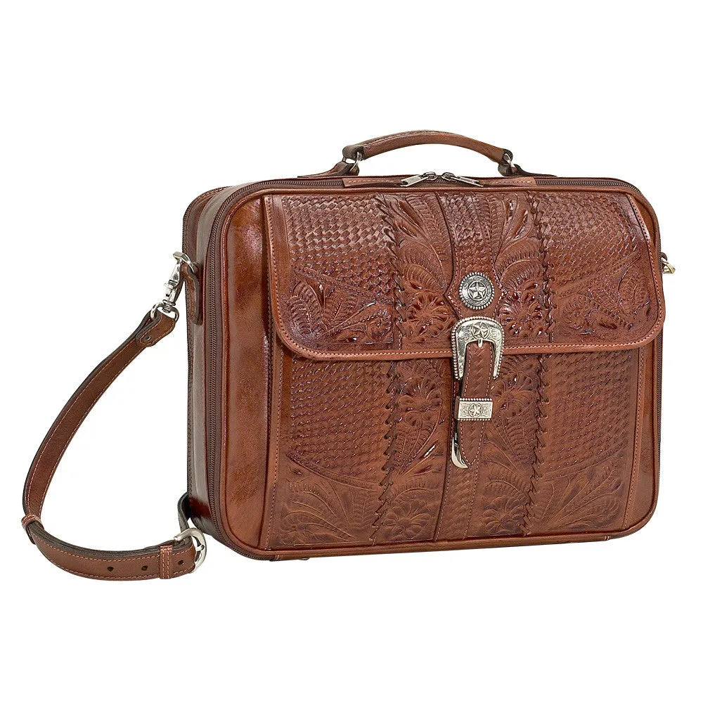 "Retro Romance" Western Leather Laptop Briefcase - Choose From 2 Colors!