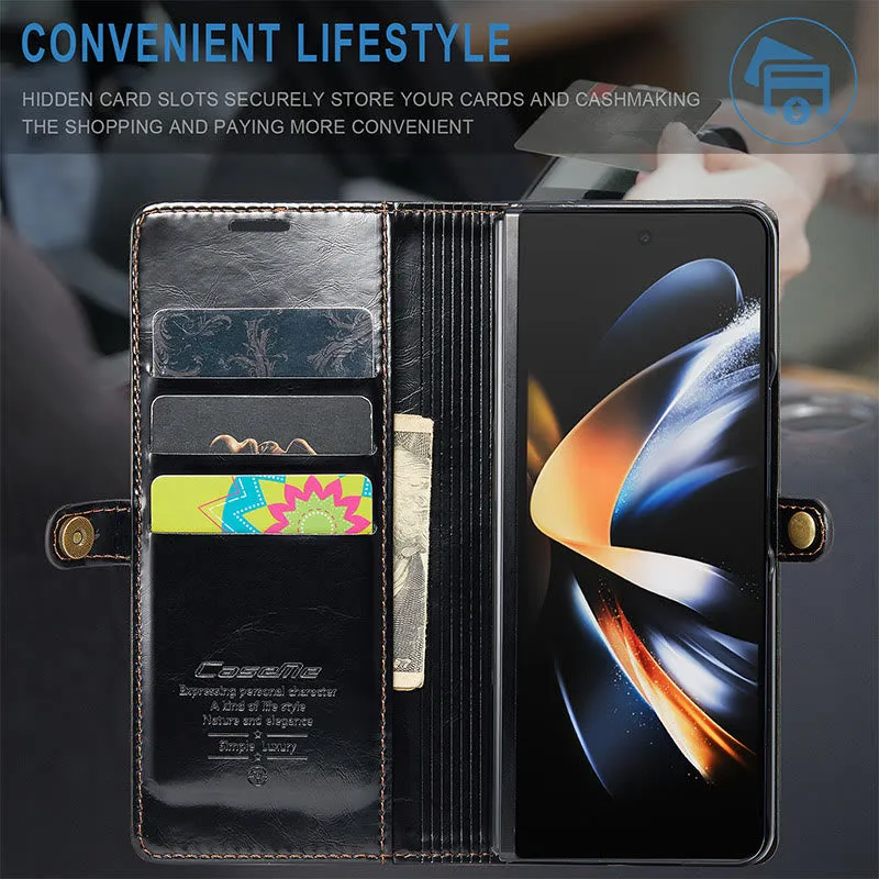 Retro Foldable Screen Phone Case Pu Leather Protection Case