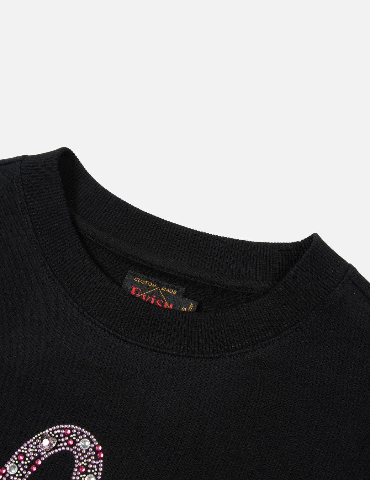 Rhinestone Seagull Cropped Sweatshirt