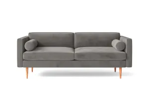Salerno 2 Seater Sofa Grey Velvet