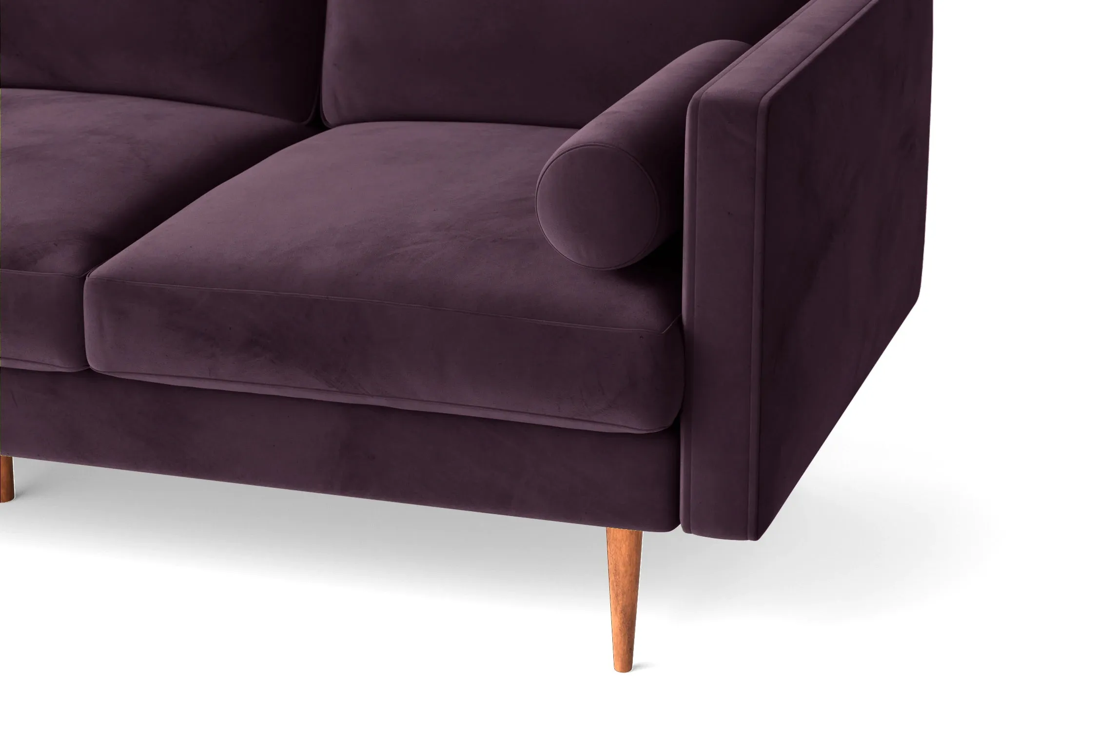 Salerno 3 Seater Sofa Purple Velvet