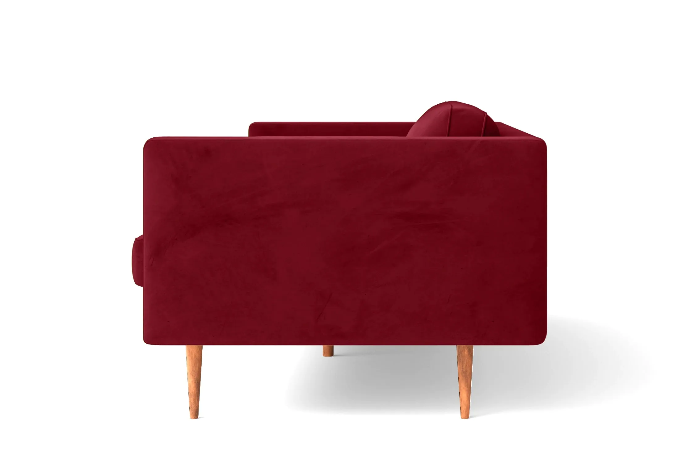 Salerno 4 Seater Sofa Red Velvet