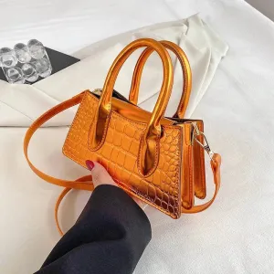 Shoulder Bag Crocodile Pattern Leather Handbag – Stylish Leather Purses for Women