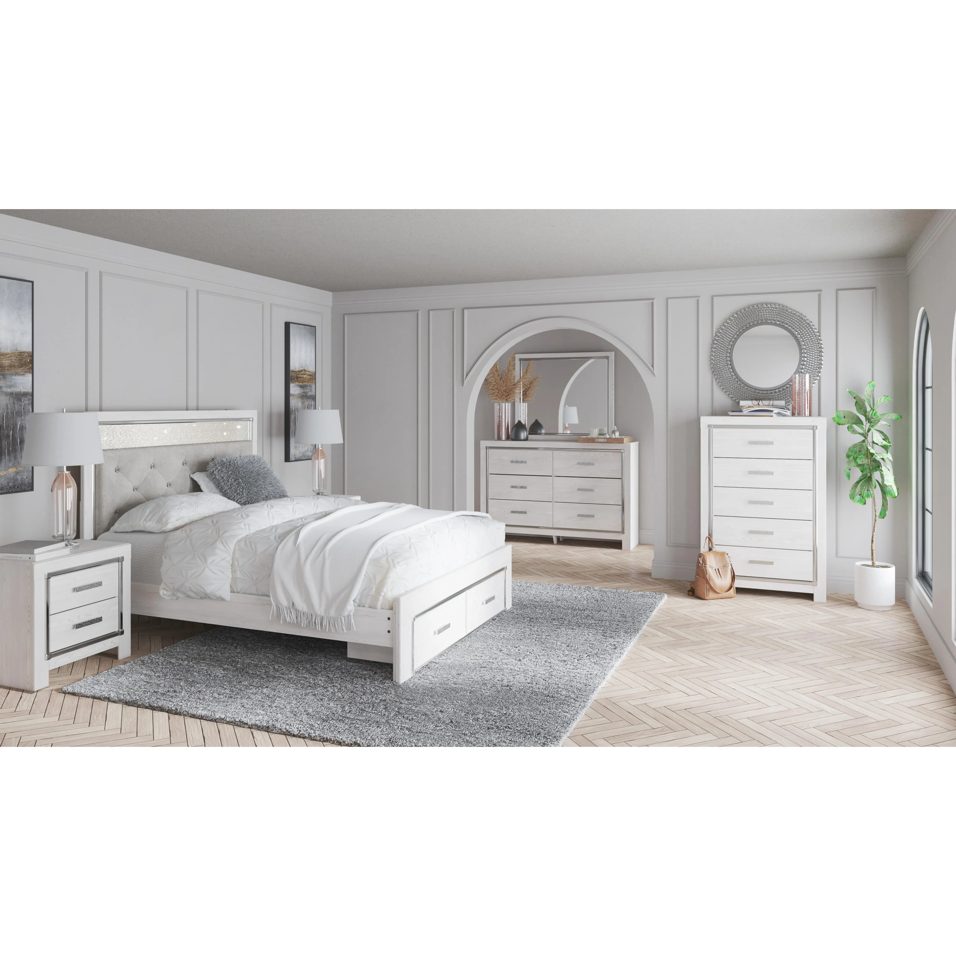 Signature Design by Ashley Altyra Queen Panel Bed with Storage B2640-57/B2640-54S/B2640-95