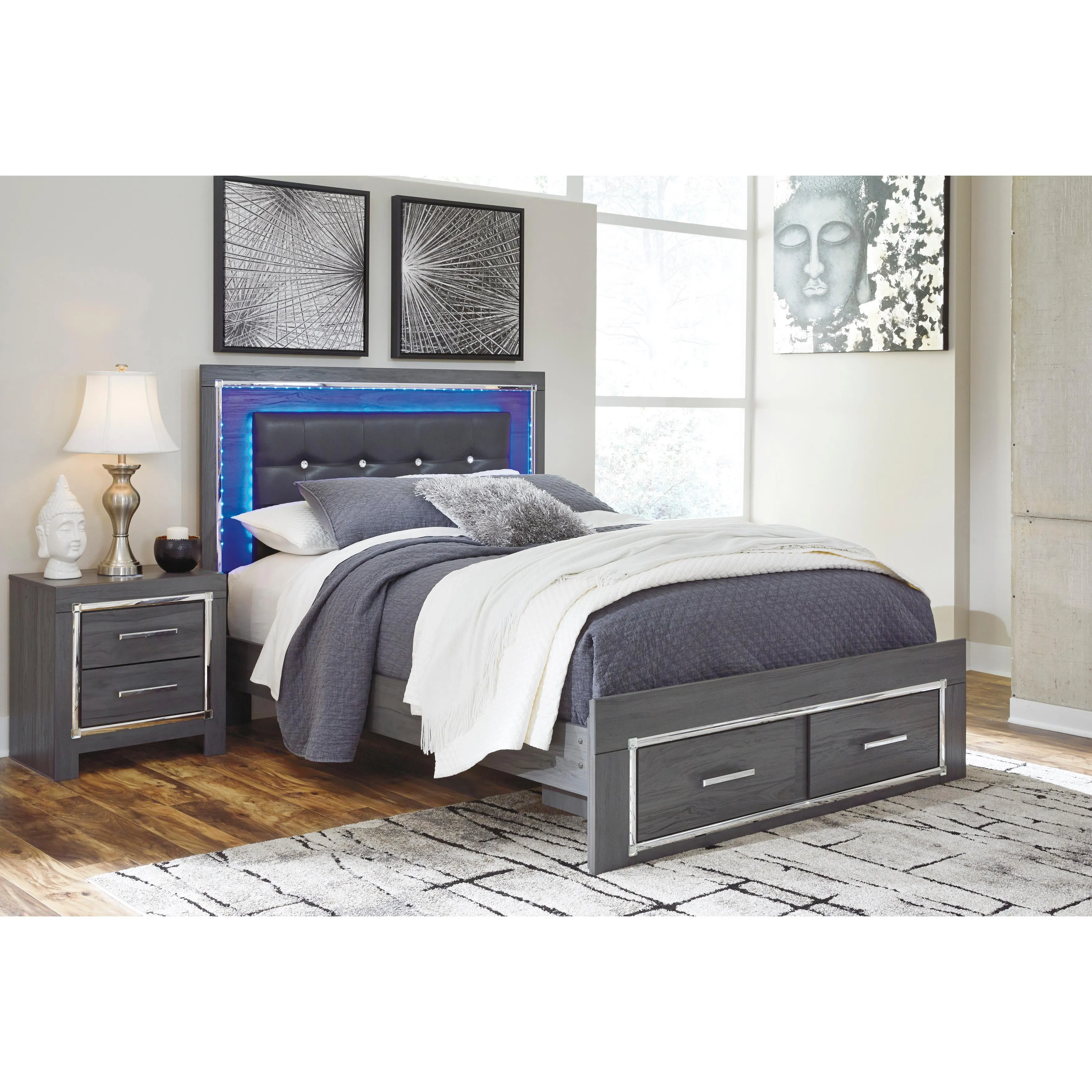 Signature Design by Ashley Lodanna Queen Panel Bed with Storage B214-57/B214-54S/B214-96