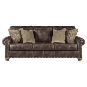 Signature Design by Ashley Nicorvo Stationary Leather Look Sofa 8050538