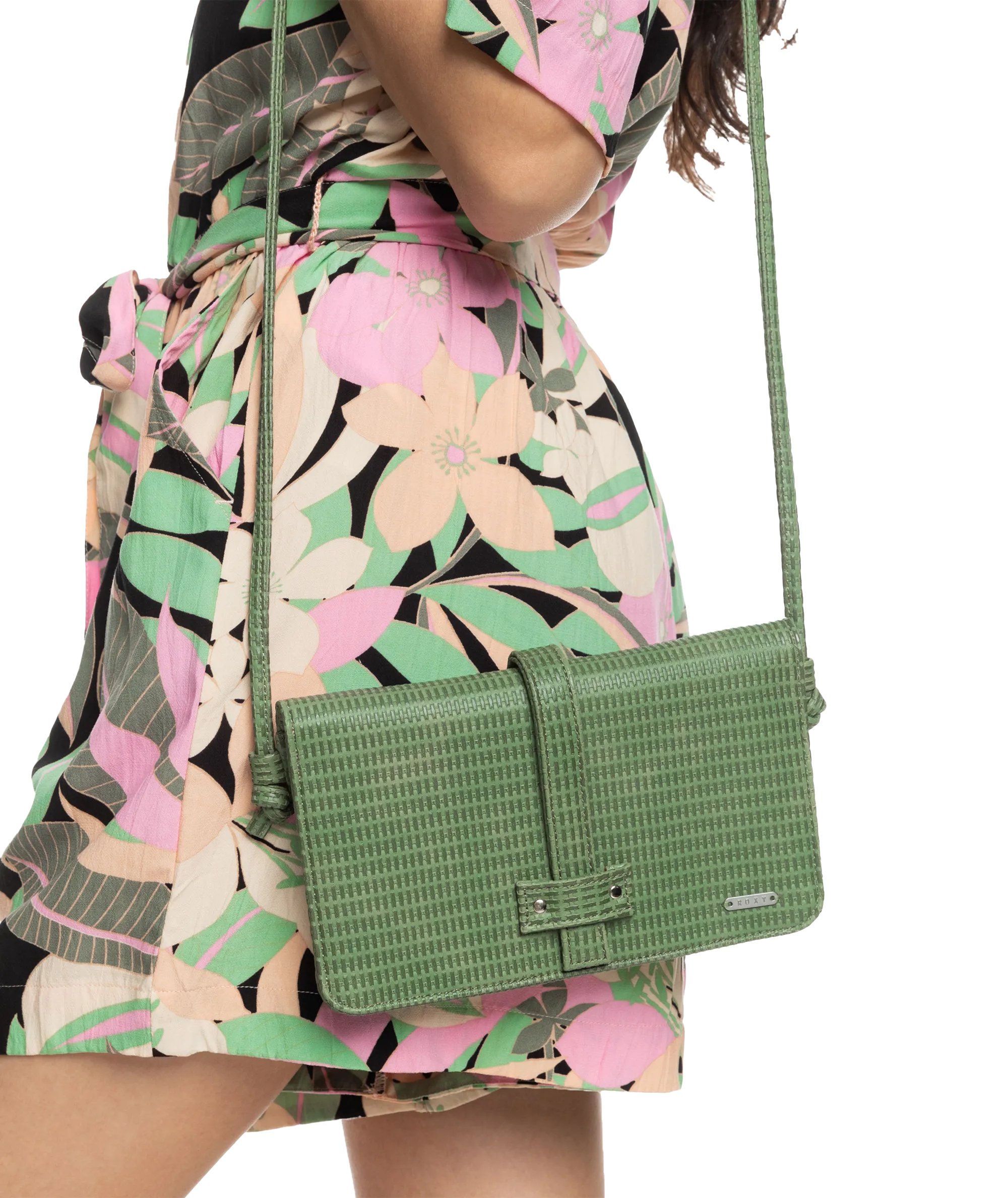 Singing Waves Crossbody Bag in Agave Green