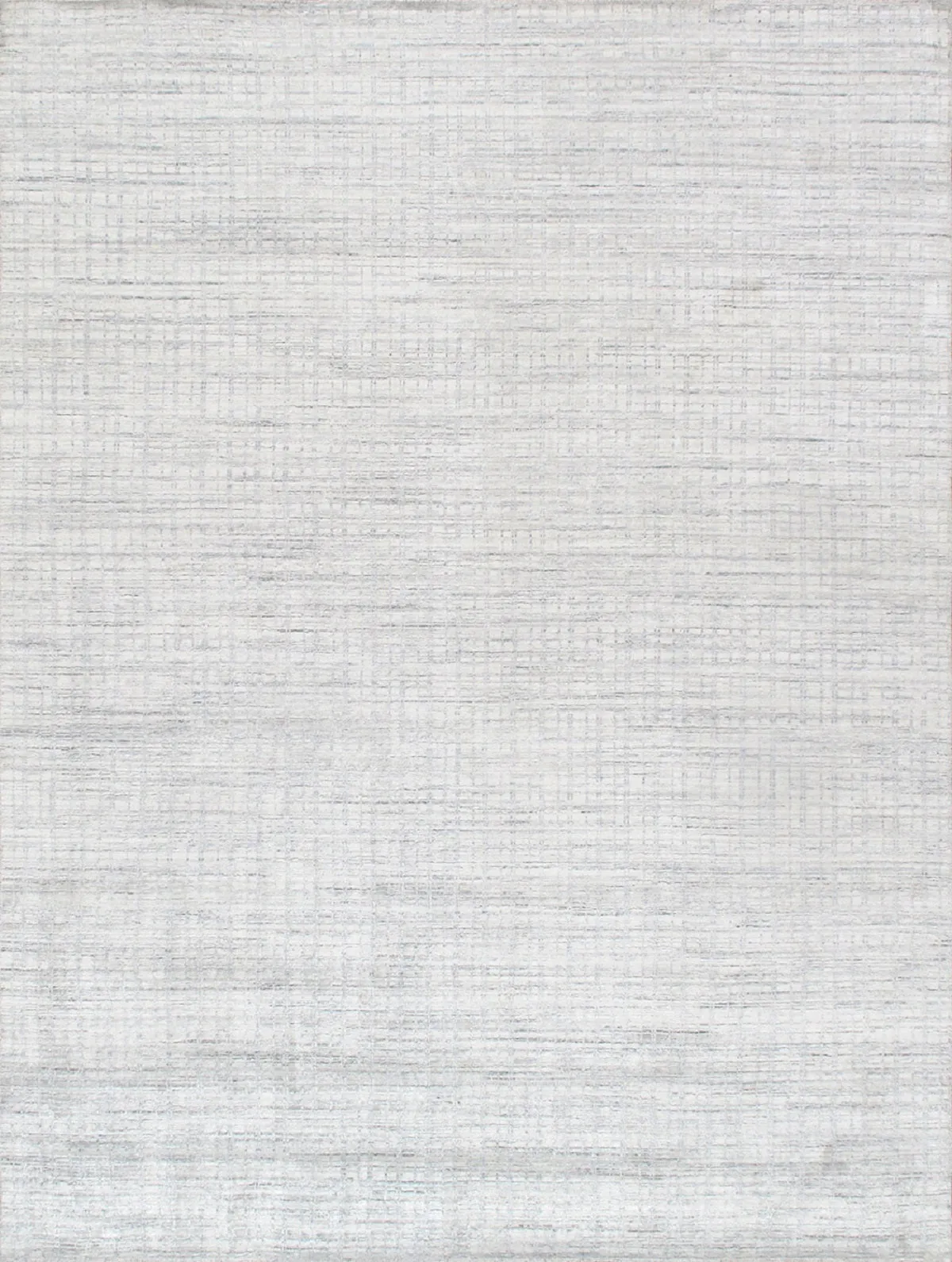 Slate Collection Hand-Loomed Silk & Wool Ivory/Blue Area Rug-12' 0" X 15' 0"