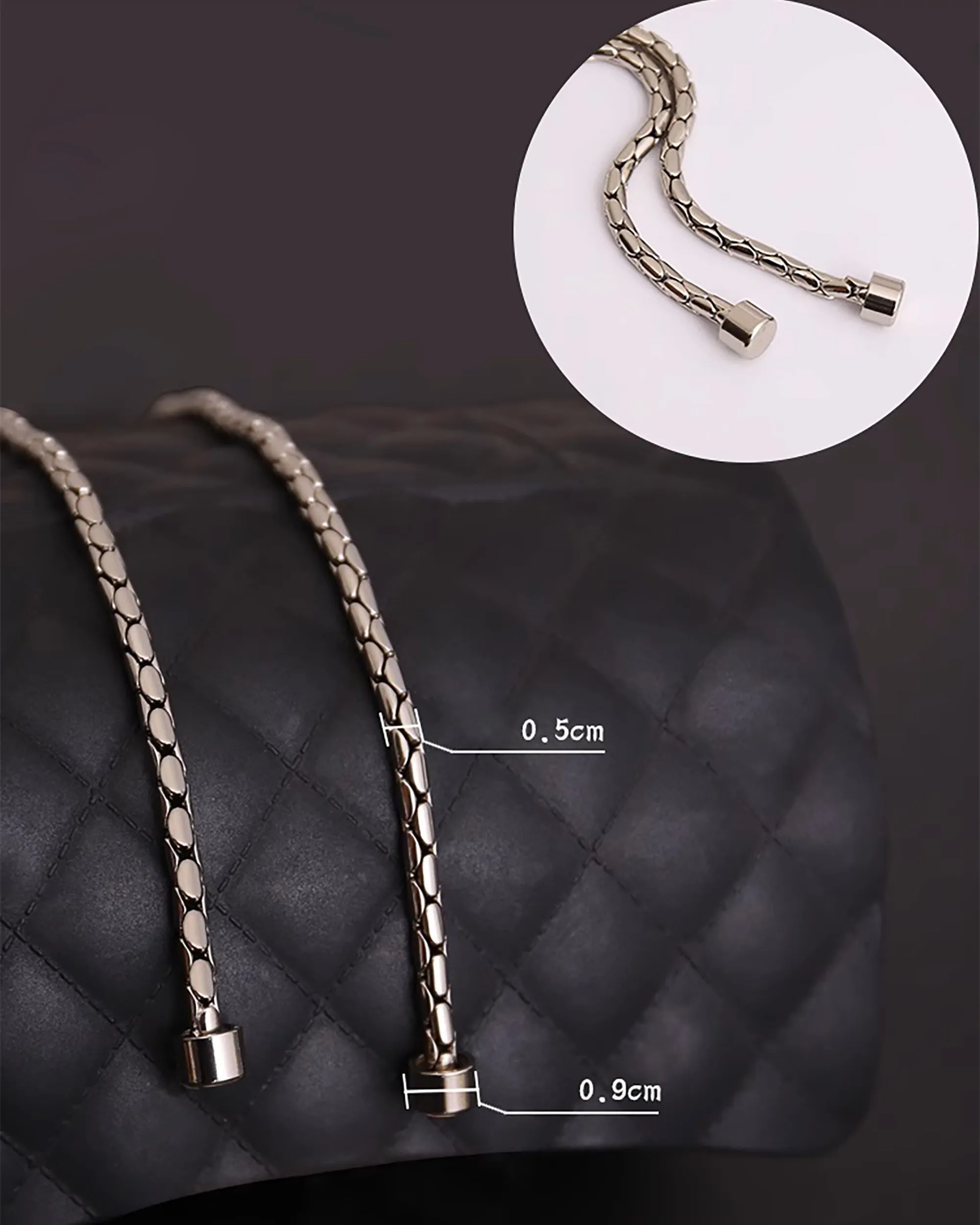 Snake Head Bag Renovation Repair Bag Hardware Full Copper Snake Bone Chain Strap Accessories Metal Bag Chain