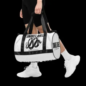 Snake Print Gym Bag - Lightweight 100% Polyester Workout Tote with Water-Resistant Design.
