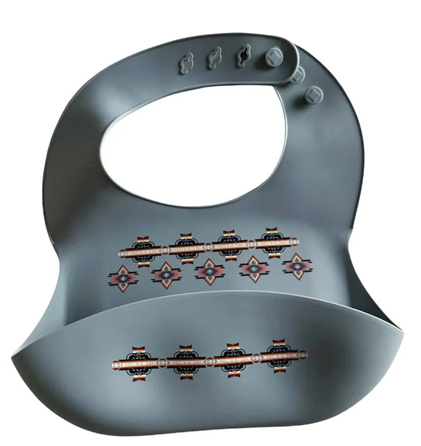 southwest native design Waterproof  Silicon Baby/Toddler Bib