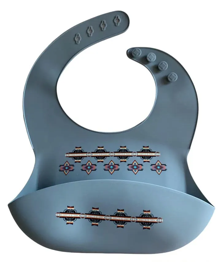 southwest native design Waterproof  Silicon Baby/Toddler Bib