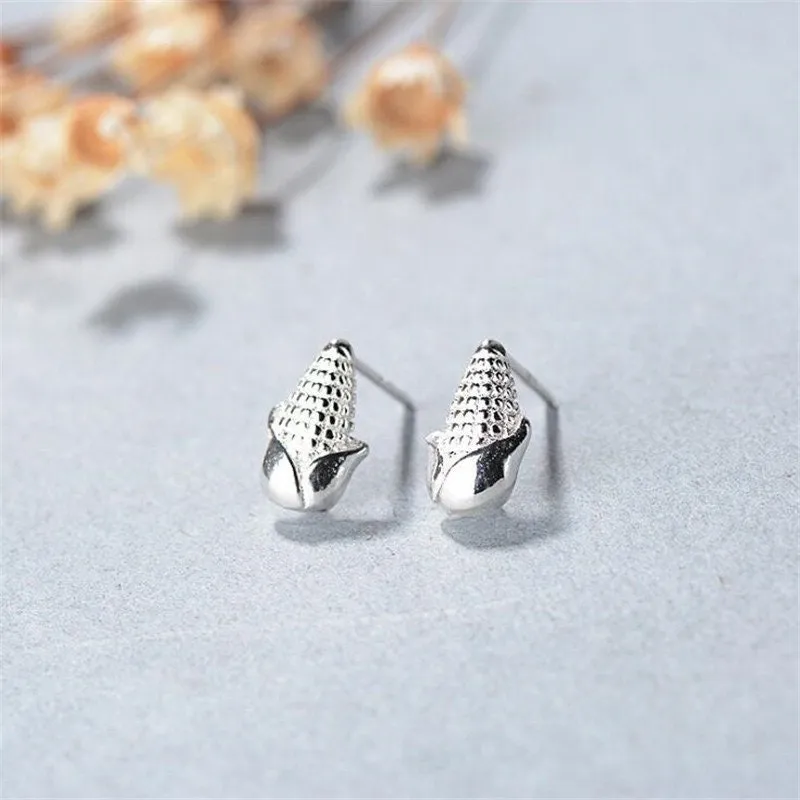 Sterling Silver Corn Earrings, Sweet Corn studs, Sterling Silver, Gifts, Cutest, Summer
