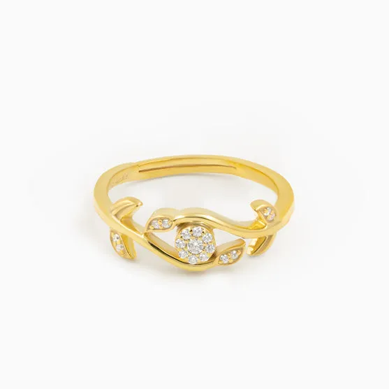 Stunning 925 Silver Leaf Design Ring