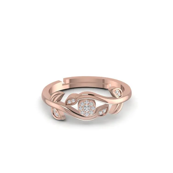 Stunning 925 Silver Leaf Design Ring