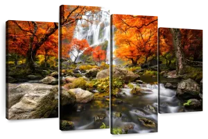 Stunning Autumn Waterfall Wall Art
