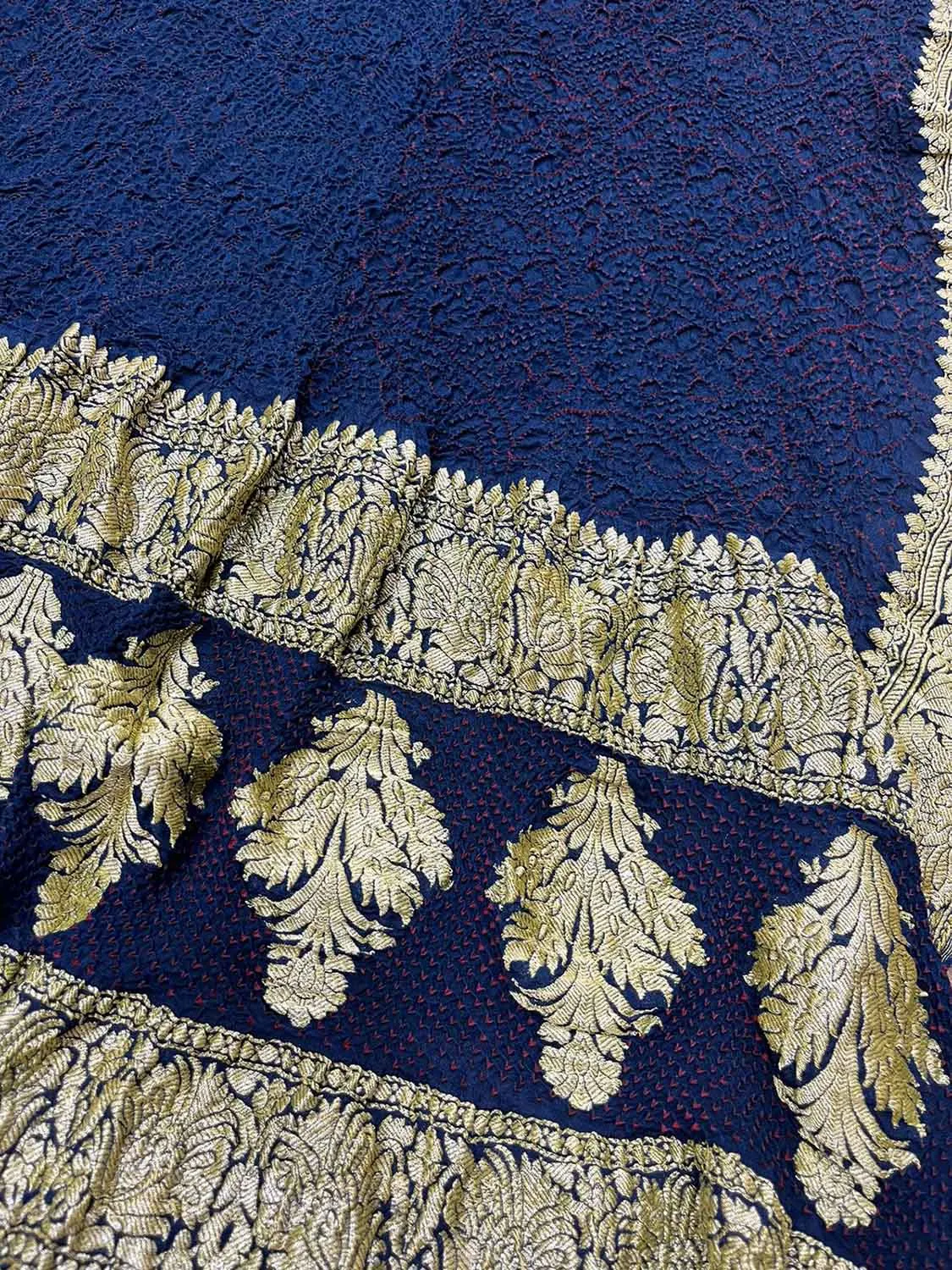 Stunning Blue Bandhani Georgette Dupatta for Elegant Attire