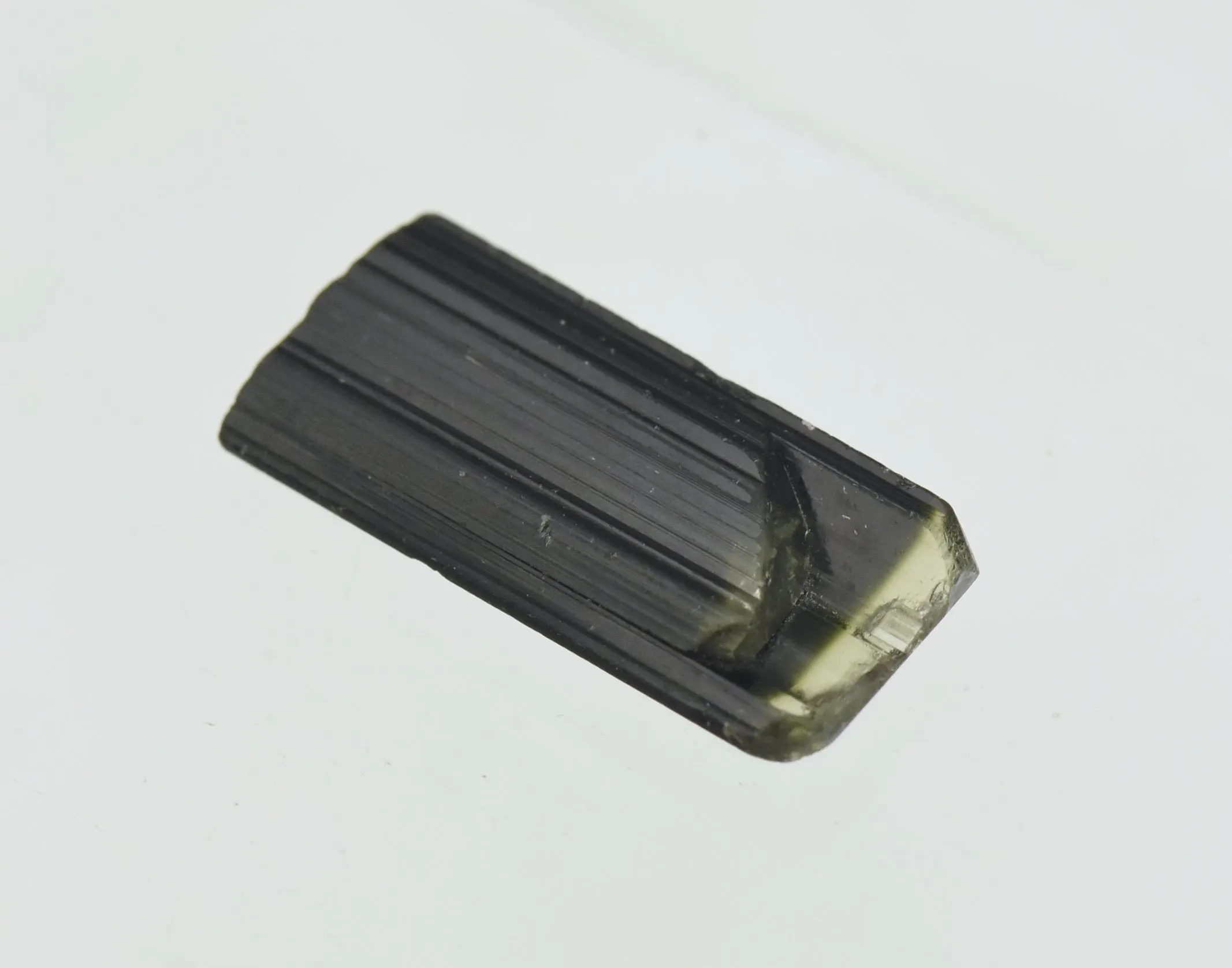 Stunning Color Zoned Flat Twin Tourmaline Crystal Specimen - Afghanistan