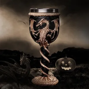 Stunning Metal Dragon Chalice Goblet Mug Stainless Steel