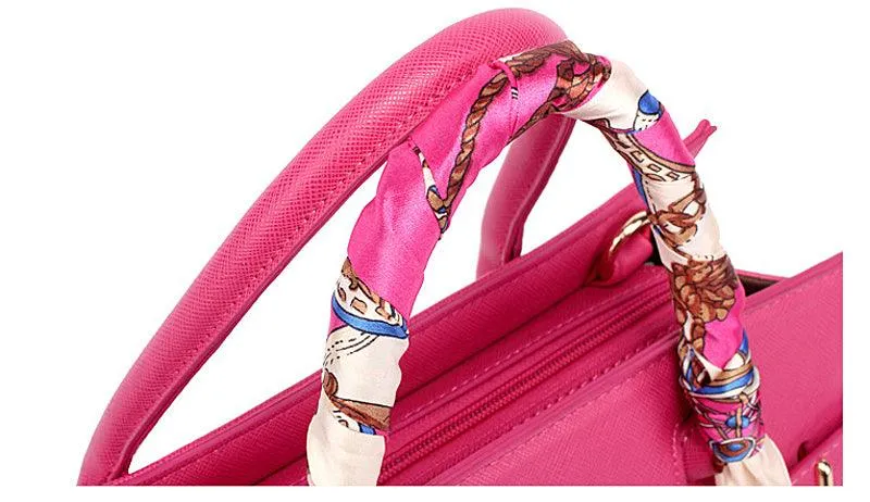Stunning Padlock Birkin Inspired With Scarf - White