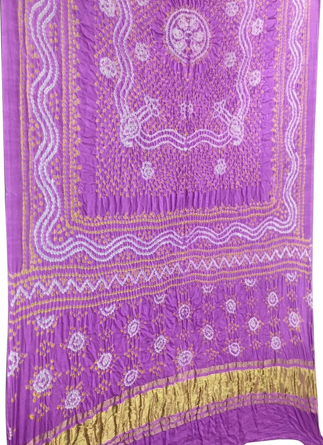 Stunning Purple Bandhani Gajji Silk Dupatta