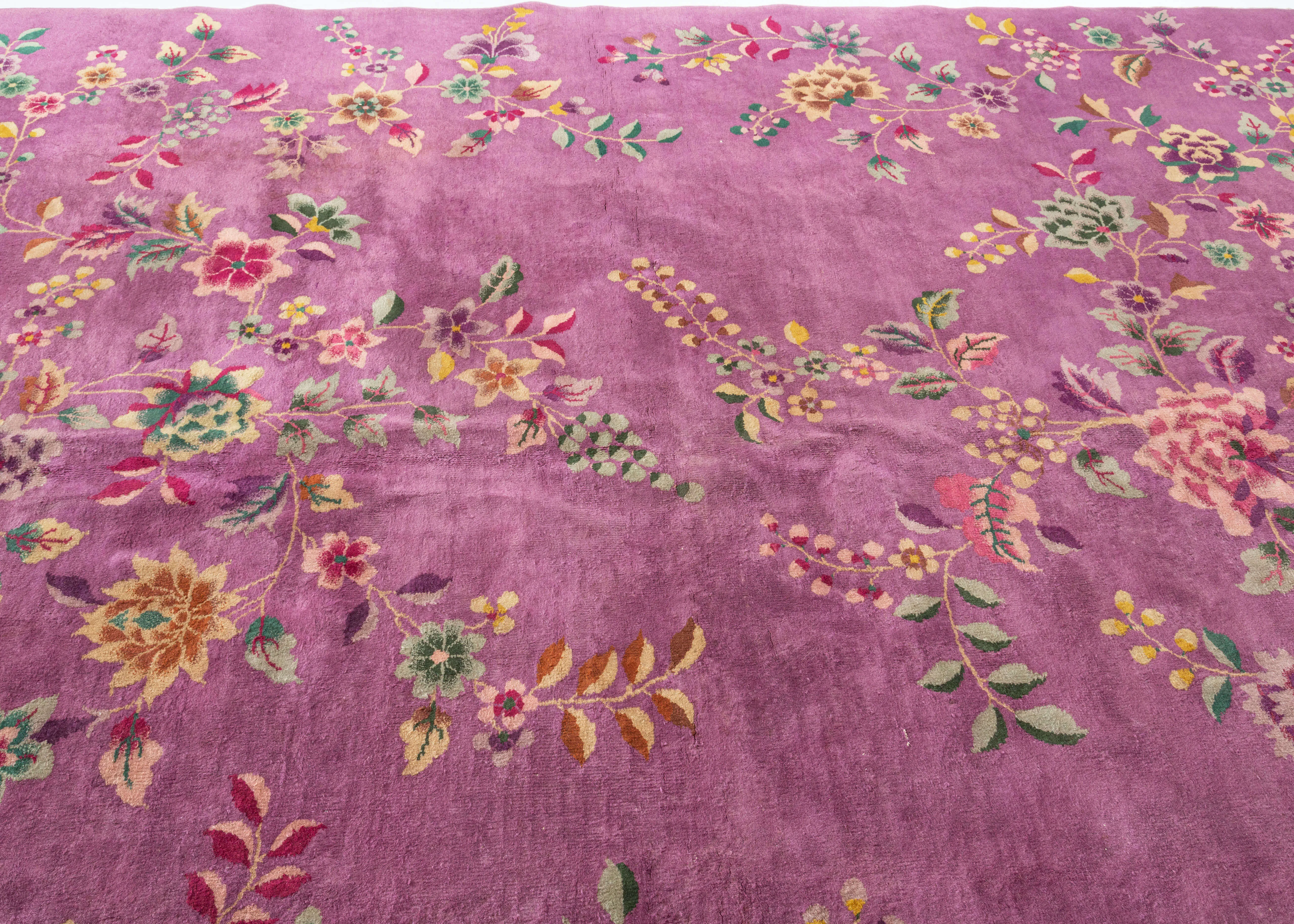 Stunning Purple Chinese Deco Rug - 8' x 9'6