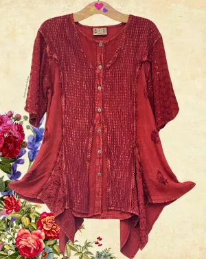 STUNNING RUST KAYSHA BLOUSE / SHIRT XL