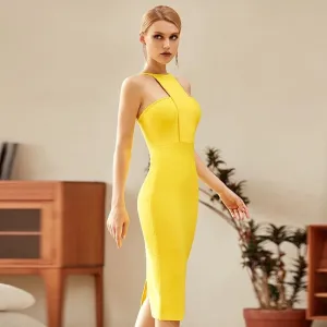 Stunning Yellow Midi Dress