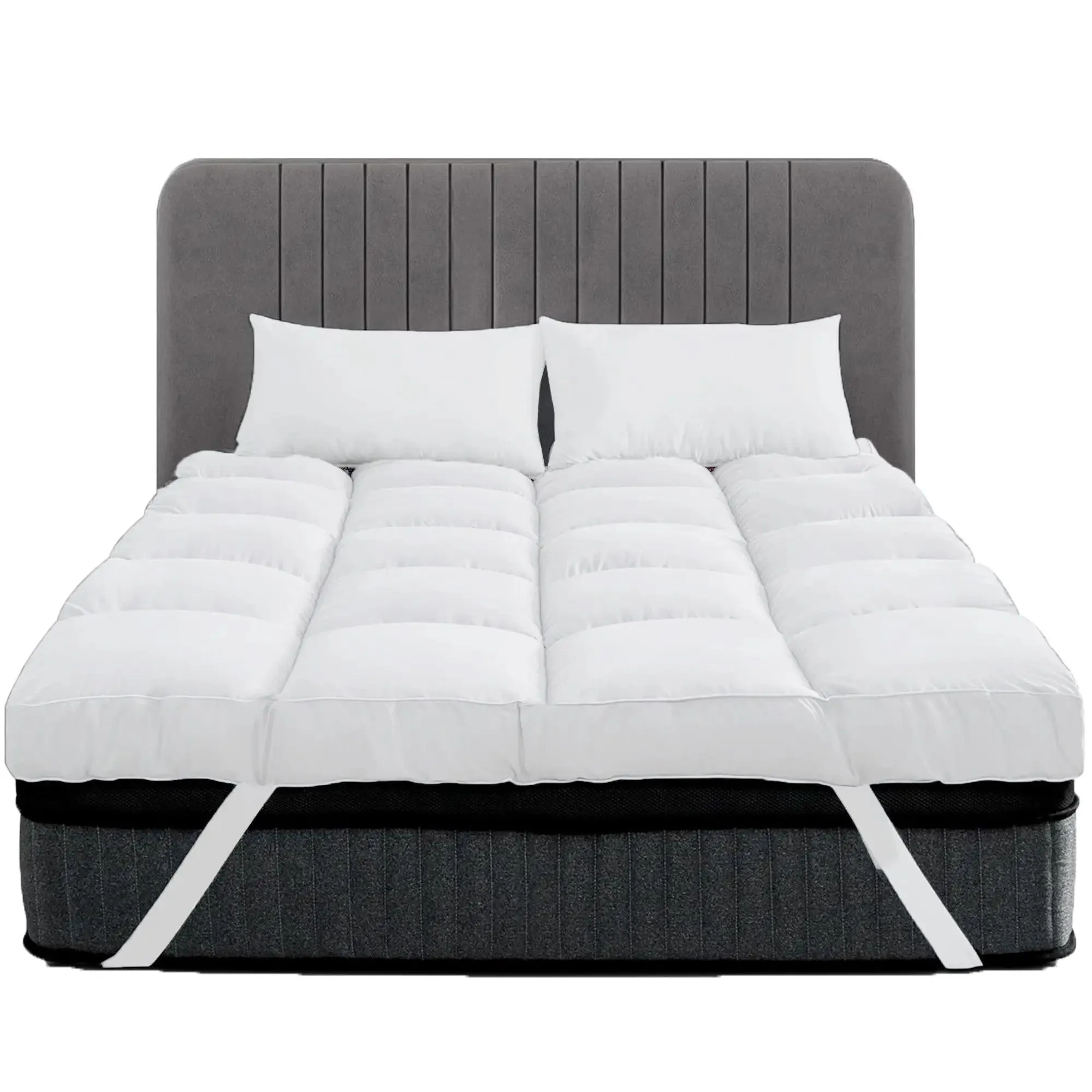 Super King Mattress Topper 10CM Extra Thick with 1000GSM Filling Fiber | 180 cm x 200