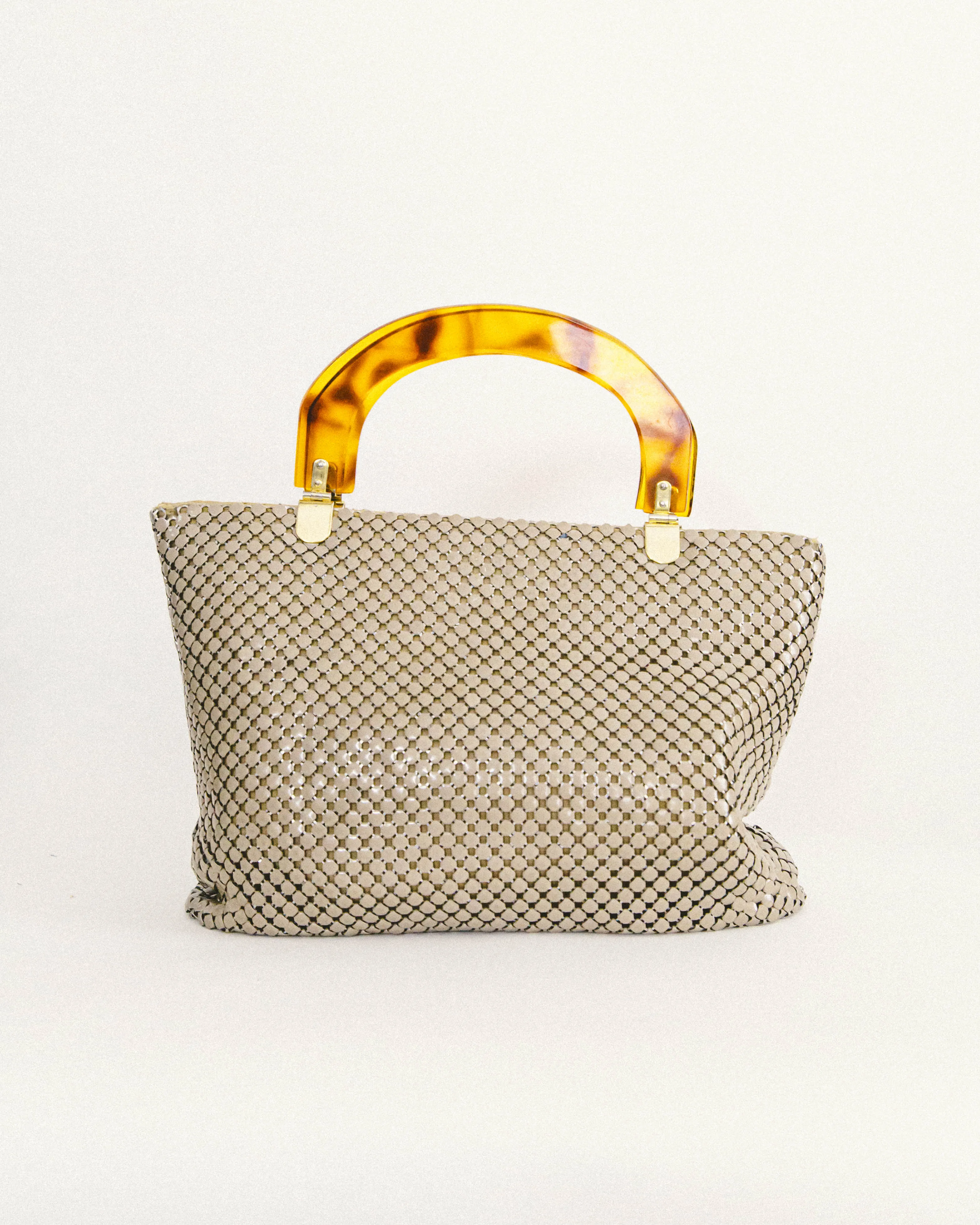Taupe Mesh Handbag