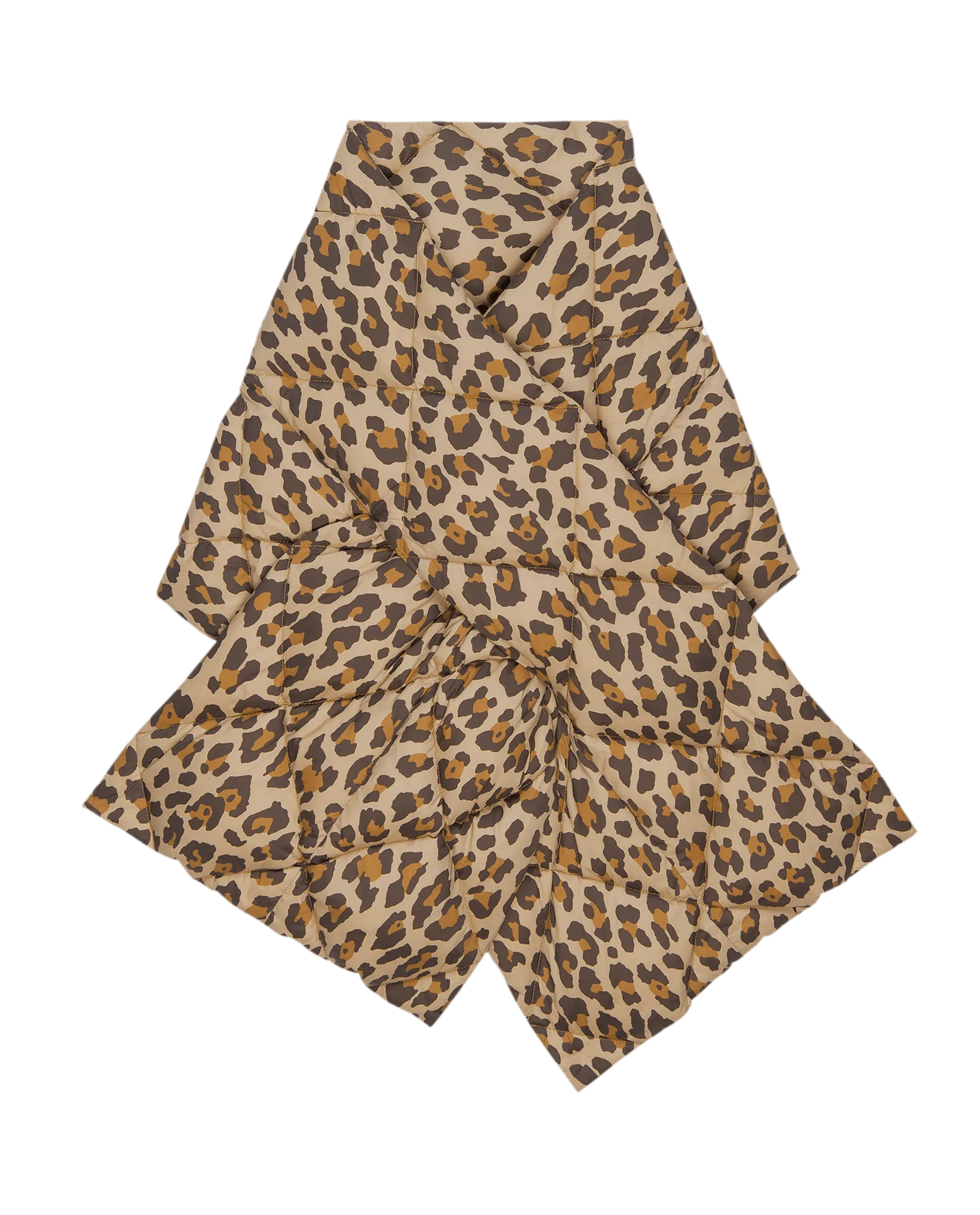 The Down Quilted Puffer Scarf. -- Snow Leopard