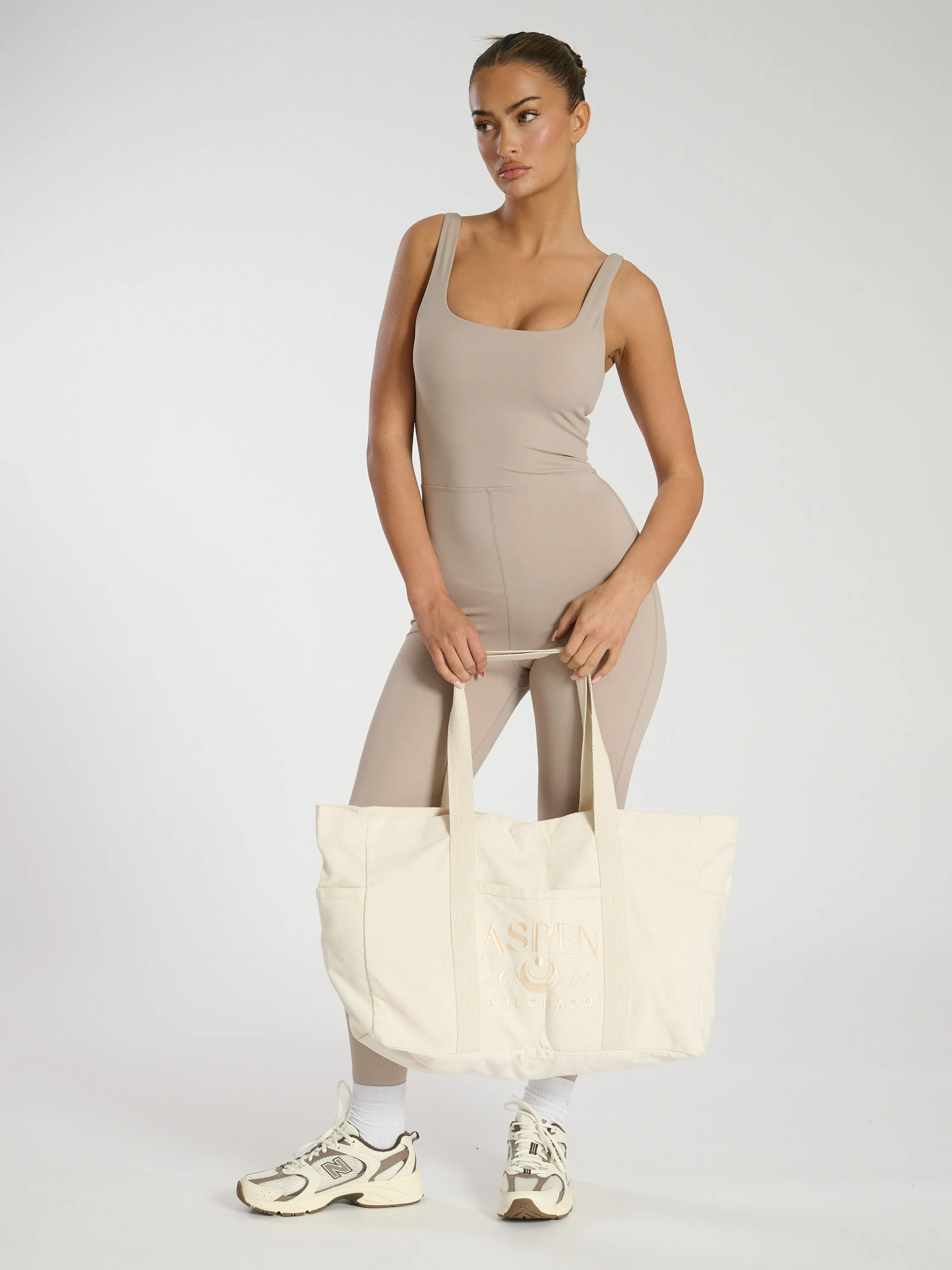 The 'Everyday' Aspen Logo Tote In Vanilla
