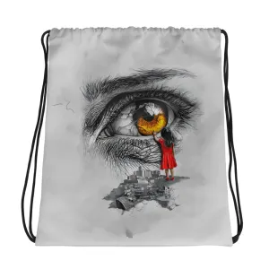 Through My Mother’s Eyes: Reflected Drawstring bag