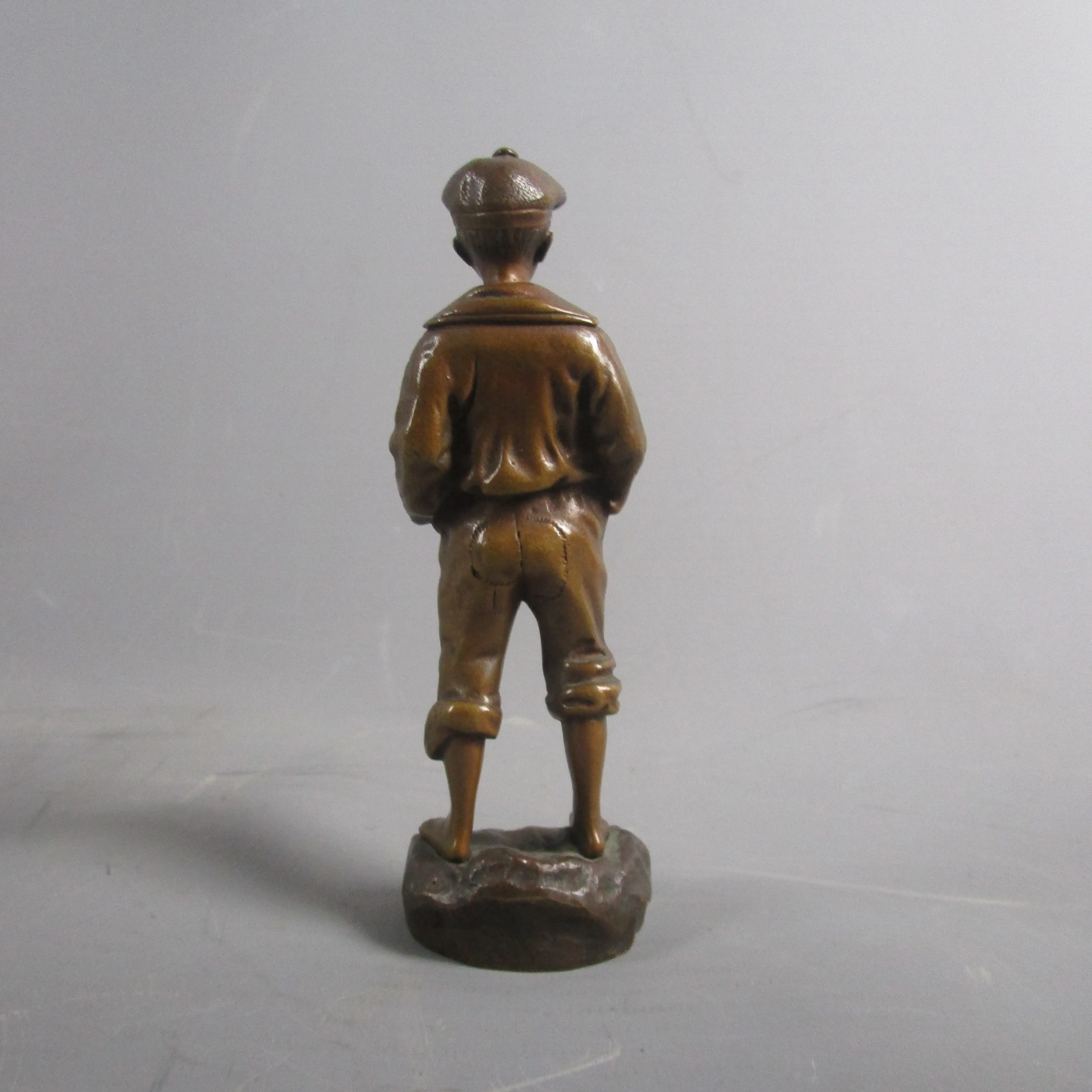 Top Quality Bronze Whistling Boy Signed Antique Victorian c1880