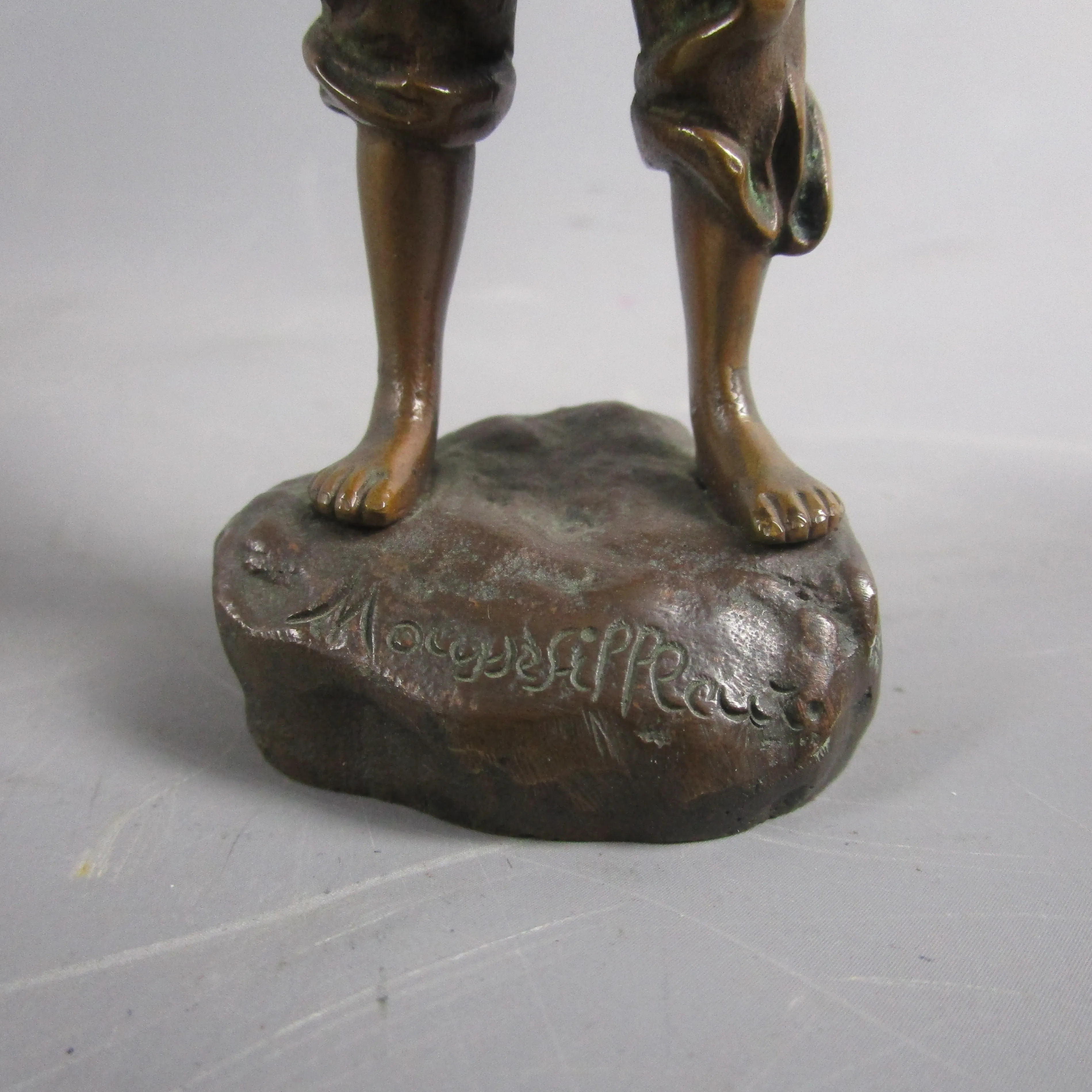 Top Quality Bronze Whistling Boy Signed Antique Victorian c1880
