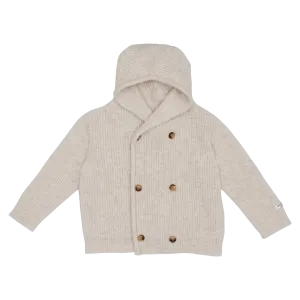 Tristan Merino Wool Cardigan | White Sand Melange