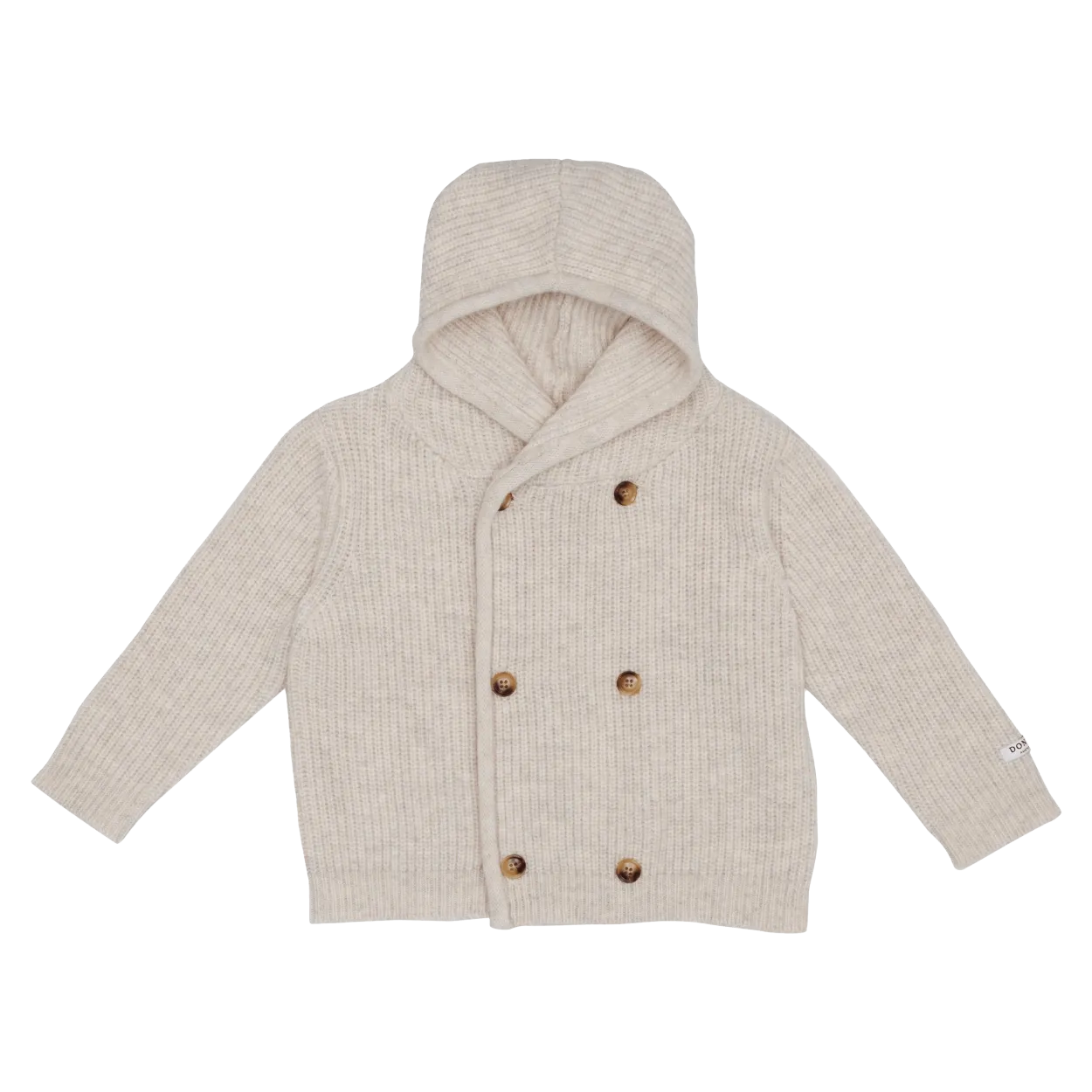 Tristan Merino Wool Cardigan | White Sand Melange