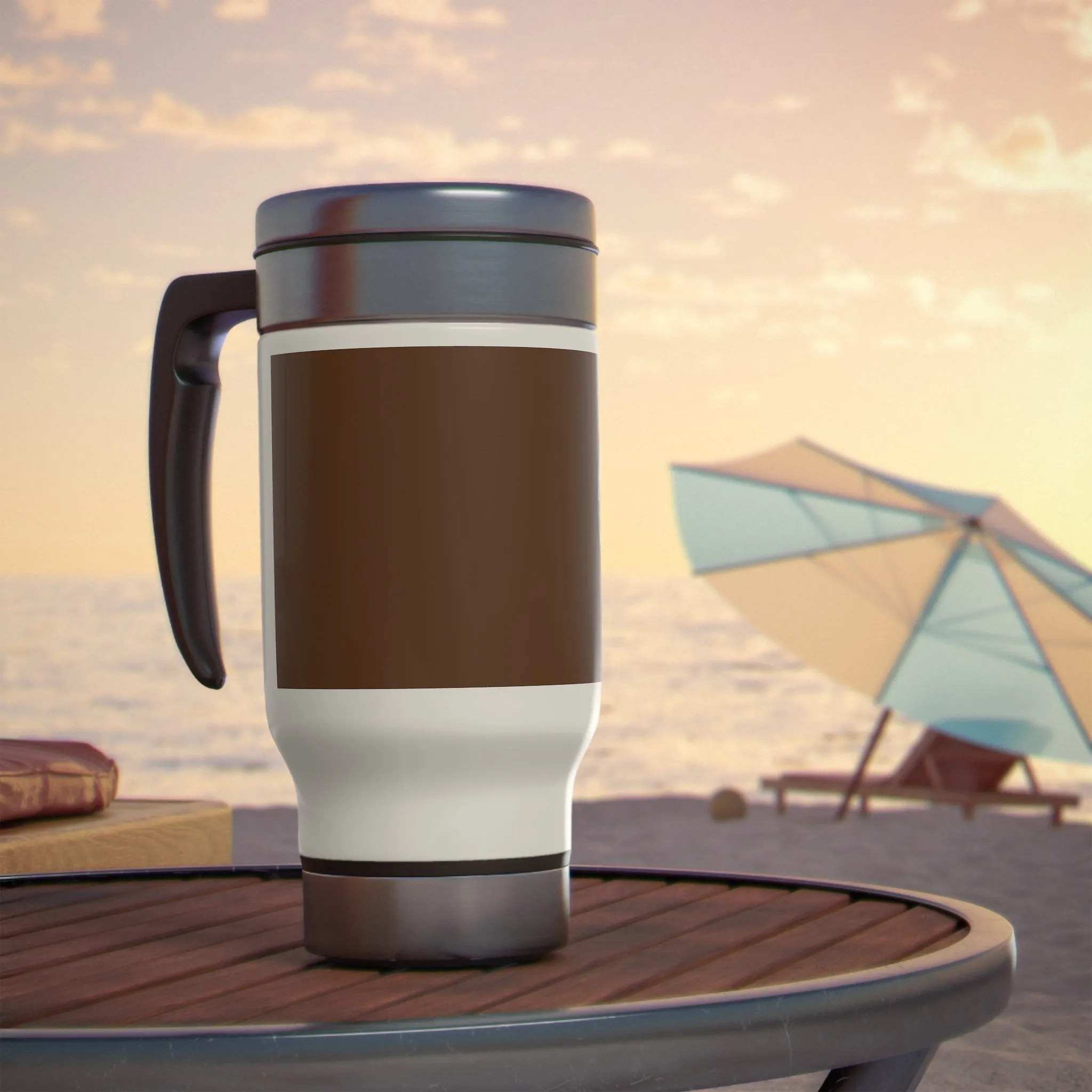 uss Ranger  United States Ships POD Stainless Steel Travel Mug with Handle, 14oz