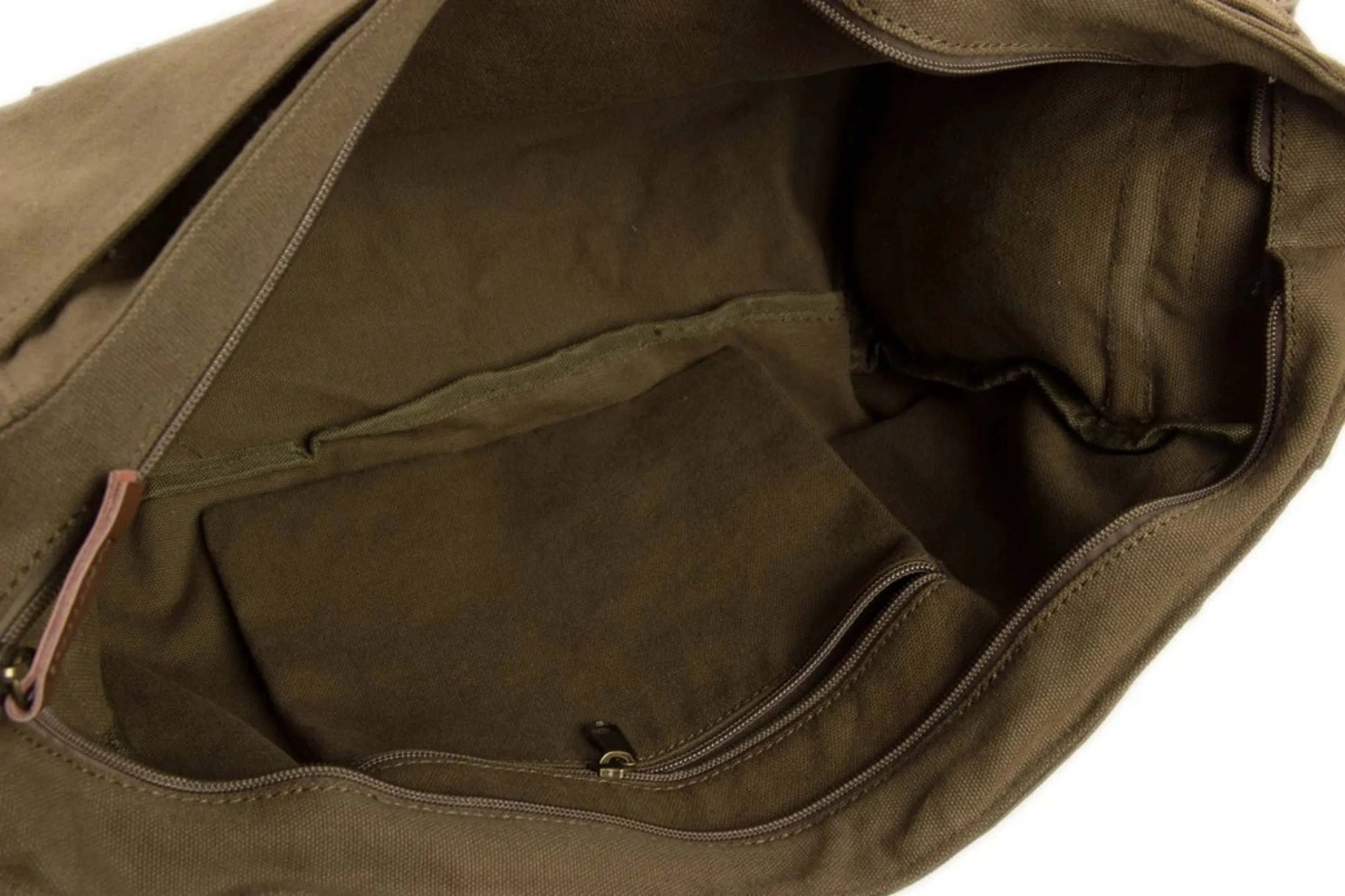 Waxed Canvas Simple DSLR Camera Messenger Bag, Diaper Bag
