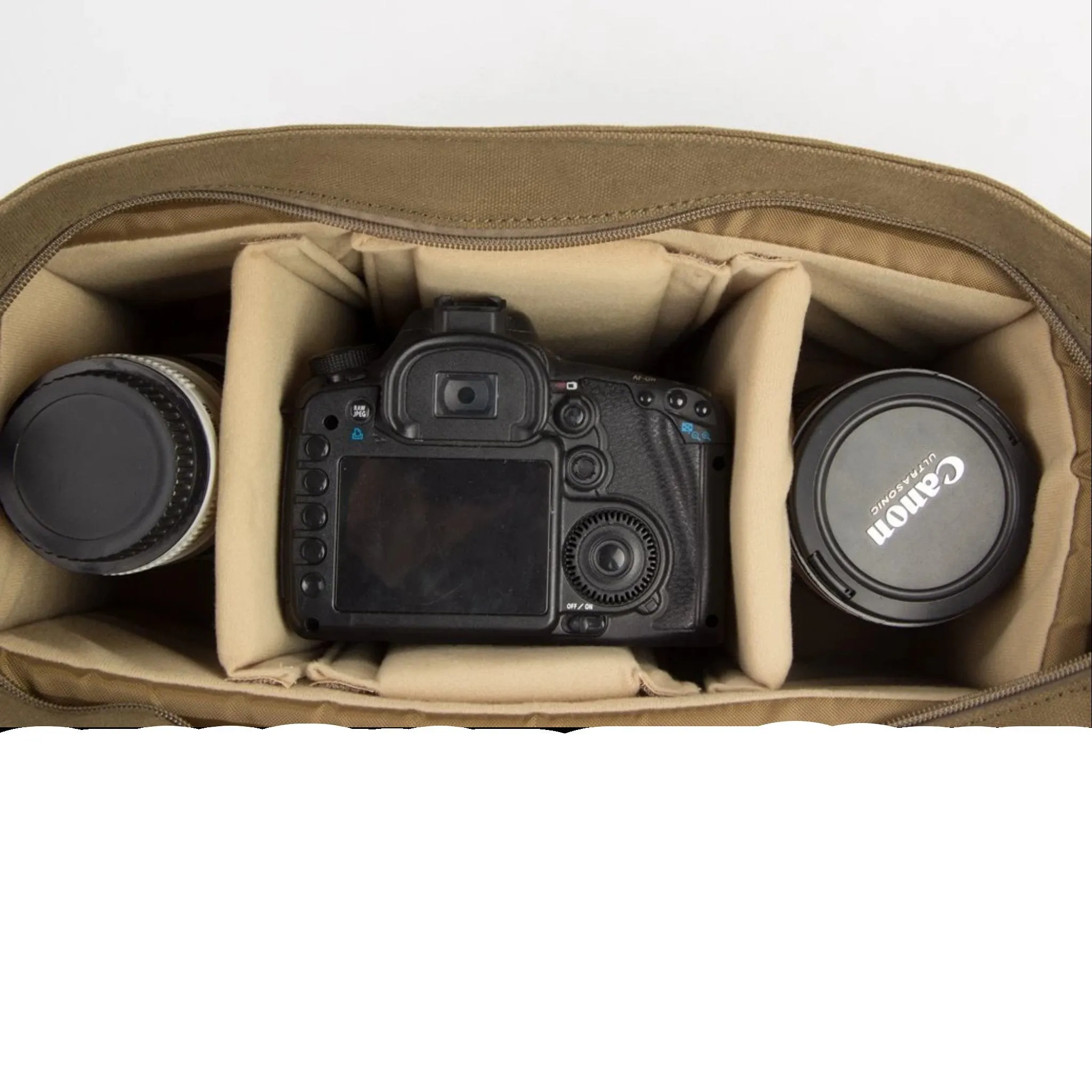 Waxed Canvas Simple DSLR Camera Messenger Bag, Diaper Bag