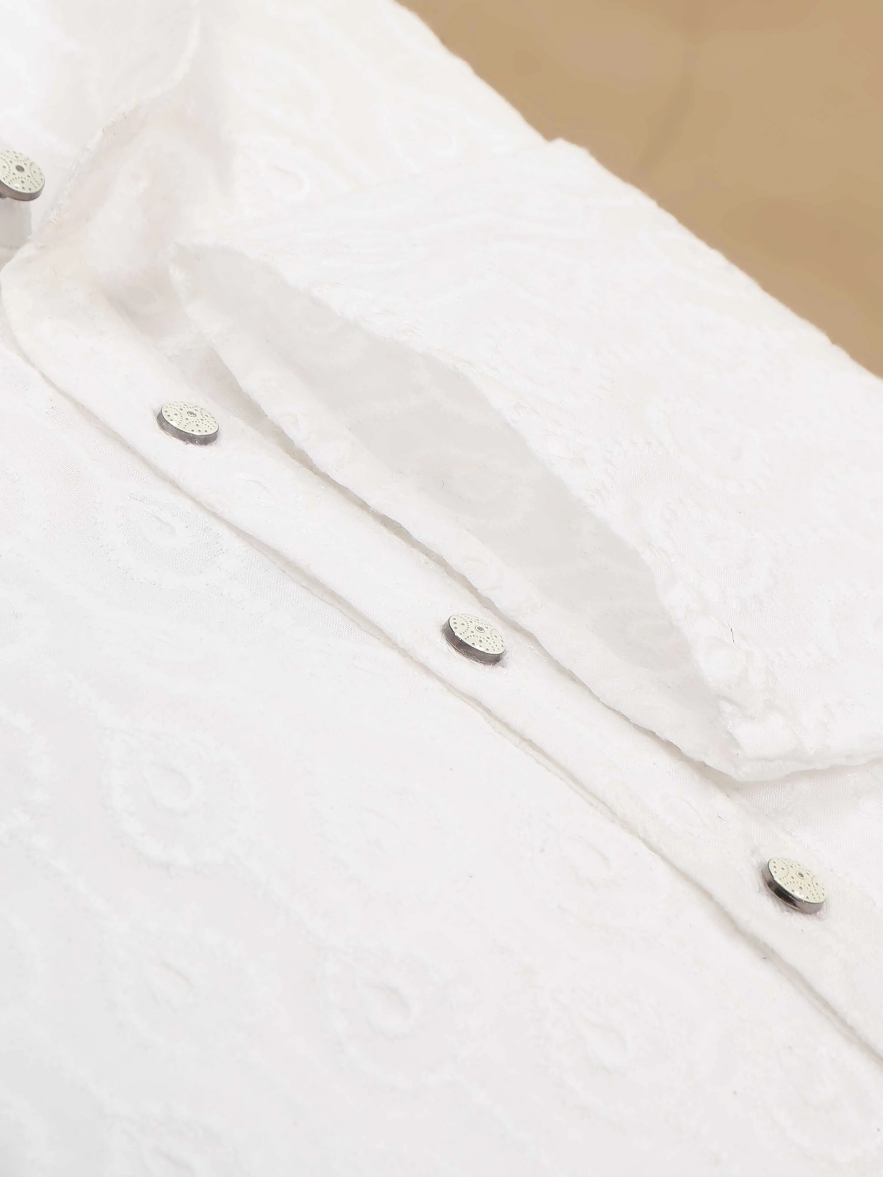 White Chikankari Long Kurta