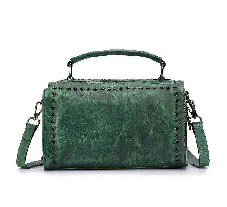 Womens Trendy Shoulder Bags Black Leather Handbag