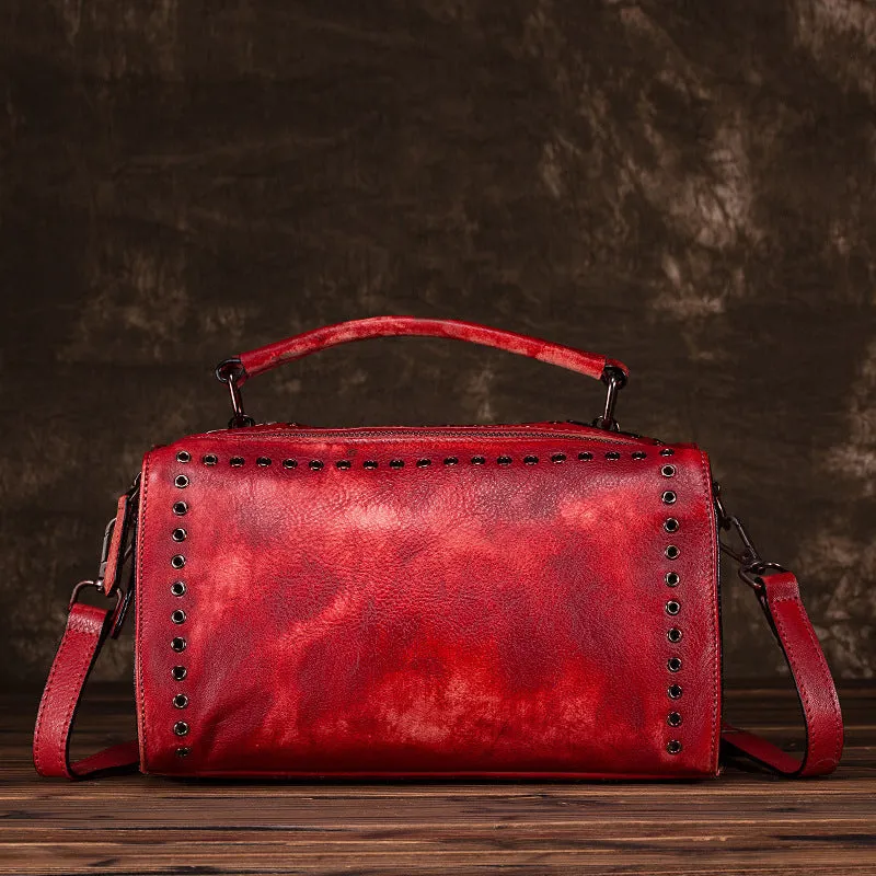 Womens Trendy Shoulder Bags Black Leather Handbag